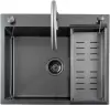Кухонная мойка Futur FK 5550 Eco Embossing Pop-up Mixer plus (Black Nano) icon