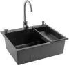 Кухонная мойка Futur FK 5550 Eco Embossing Pop-up Mixer plus (Black Nano) icon 2