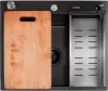 Кухонная мойка Futur FK 6050 Eco Embossing Pop-up Board plus (Black Nano) icon
