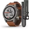 Умные часы Garmin Fenix 7 Sapphire Solar 47 мм (титан/каштановый кожа) icon