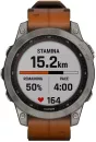 Умные часы Garmin Fenix 7X Sapphire Solar 51 мм (титан/каштановый кожа) icon 6