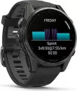 Умные часы Garmin Fenix 8 Sapphire 43мм (титановый угольно-черный DLC, пепельно-серый ремешок) icon 2