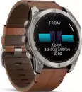 Умные часы Garmin Fenix 8 Sapphire 51мм (титановый, каштановый кожаный ремешок) icon 3