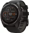 Умные часы Garmin Fenix 8 Solar, Sapphire 51мм (титановый угольно-серый с DLC-покрытием и черным ремешком) icon