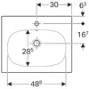 Умывальник Geberit Acanto 60x48 icon 3