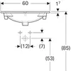 Умывальник Geberit Acanto 60x48 icon 5