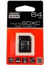 Карта памяти GoodRam microSDXC 64Gb Class 10 UHS-I U1 + SD адаптер (SDU64GHCUHS1AGRR10) icon