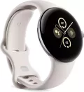 Умные часы Google Pixel Watch 2 LTE (глянцевый серебристый/фарфор, спортивный силиконовый ремешок) фото 2