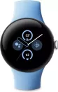 Умные часы Google Pixel Watch 2 LTE (глянцевый серебристый/залив, спортивный силиконовый ремешок) фото 2