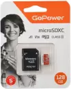 Карта памяти GoPower Class10 UHS-I (U3) microSDXC 00-00025682 128GB (с адаптером) icon