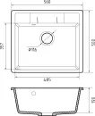 Кухонная мойка GranFest GF-Q-561 (черный) icon 4