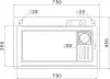 Кухонная мойка GranFest Metal 7545 (PVD графит) фото 2