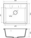 Кухонная мойка GranFest Quadro 561 (графит) icon 2