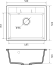 Кухонная мойка GranFest Quadro 561 (серый) icon 2