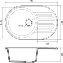 Кухонная мойка GranFest Quarz GF-Z18 (черный) icon 3