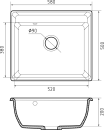 Кухонная мойка GranFest VERTEX V-580 (графит) icon 3