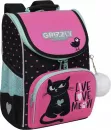 Школьный рюкзак Grizzly RAm-384-1 (черный/розовый) фото 2