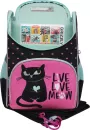 Школьный рюкзак Grizzly RAm-384-1 (черный/розовый) фото 3