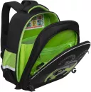 Школьный рюкзак Grizzly RAz-387-4 (черный/салатовый) фото 4