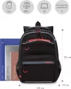 Школьный рюкзак Grizzly RB-254-4 (черный/красный) фото 2