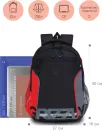 Школьный рюкзак Grizzly RB-259-1 (черный/красный/серый) фото 2