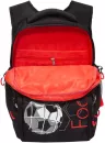 Школьный рюкзак Grizzly RB-350-1 (черный/красный) фото 9