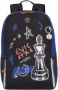 Школьный рюкзак Grizzly RB-351-6 (черный/синий) фото 2