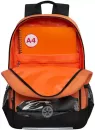 Школьный рюкзак Grizzly RB-355-1 (черный/оранжевый) фото 8