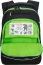 Школьный рюкзак Grizzly RB-450-3f (черный/салатовый) фото 10