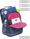 Школьный рюкзак Grizzly RG-163-10 темно-синий фото 2