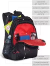 Школьный рюкзак Grizzly RU-030-31 (черный/красный) фото 3