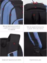 Школьный рюкзак Grizzly RU-330-1 (черный/голубой) фото 4