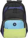 Школьный рюкзак Grizzly RU-330-3 (черный/голубой) фото 2