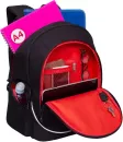 Школьный рюкзак Grizzly RU-335-3 (черный/красный) фото 5