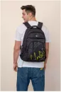 Школьный рюкзак Grizzly RU-336-2 (черный/салатовый) фото 6