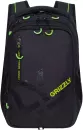 Школьный рюкзак Grizzly RU-338-2 (черный/салатовый) фото 2