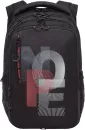 Школьный рюкзак Grizzly RU-338-4 (черный/красный) фото 2