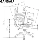 Кресло Halmar Gandalf (черный/серый) icon 7