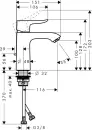 Смеситель Hansgrohe Metris 31121000 icon 2