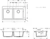 Кухонная мойка Hansgrohe S51 S510-F770 Built-in sink 370/370 (черный графит) icon 2