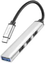 USB-хаб Hoco HB26 USB Type-C (серебристый) icon