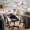 Рабочий стул IKEA ELDBERGET / MALSKAR с подушкой (темно-серый/черный) фото 3