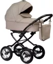 Детская универсальная коляска INDIGO Barbara Eco Classic 2 в 1 (Be 02, светло-бежевая кожа) icon
