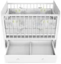 Детская кроватка INDIGO Classic маятник + колеса ящик (белая аляска) icon 2