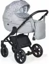 Детская универсальная коляска INDIGO Mio 2 в 1 (Mi 03, светло-серая кожа/серый узор) icon