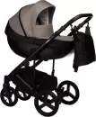 Детская универсальная коляска INDIGO Tour Eco (2 в 1, te 09/черная кожа+серо-бежевый) icon