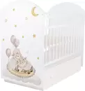Детская кроватка Indigo With Love Овечки маятник-ящик (белый) icon 2