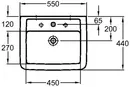 Умывальник Geberit Renova Nr.1 Plan F222255000 55x44 фото 2