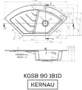 Кухонная мойка Kernau KGS B 90 1B1D Black Metallic icon 2
