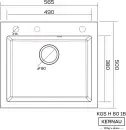 Кухонная мойка Kernau KGS H 60 1B Graphite icon 2